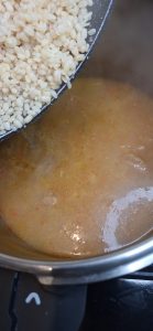 Add lentils to lamb