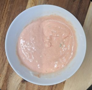 Bowl with yoghurt mix