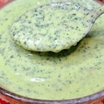 Fresh green chutney for snacks