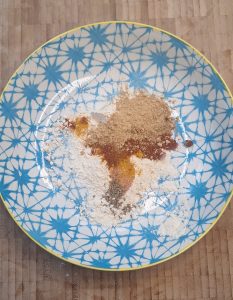 Mix flour and spices