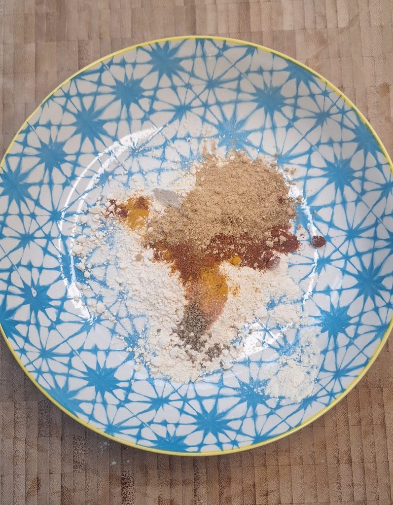 Mix flour and spices