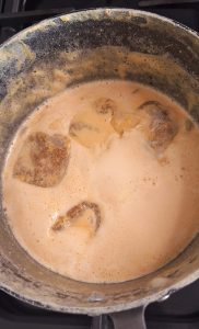 Karak chai ice-cream mixture