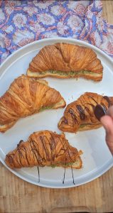 Drizzle with chocolate