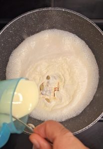 Making Karak chai ice-cream
