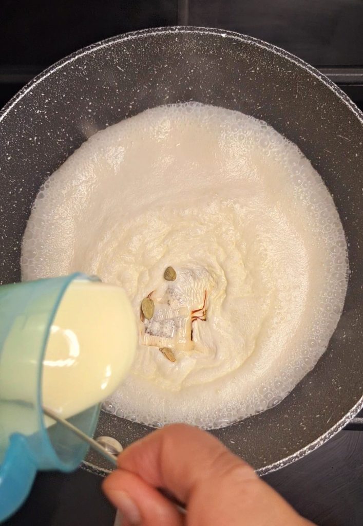 Making Karak chai ice-cream