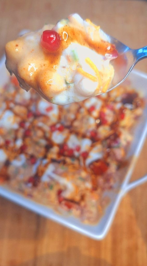 Spicy potato chickpea chaat