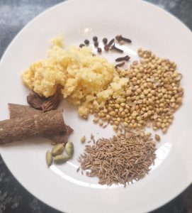 Spices and garlic and ginger