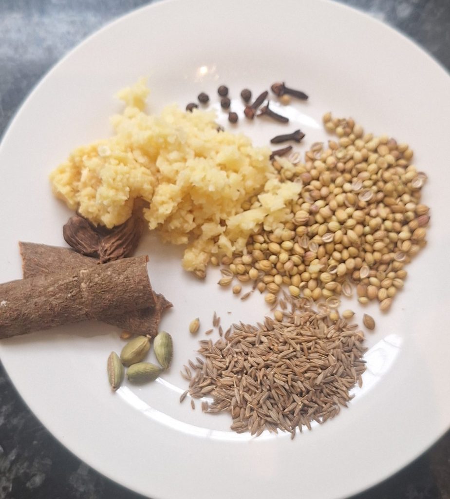 Spices and garlic and ginger