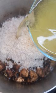 Add rice and water