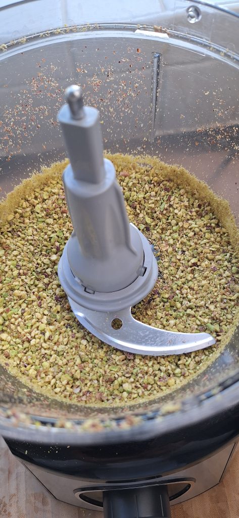 Blitz pistachio nuts