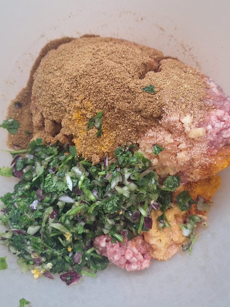 Kebab mixture ingredients