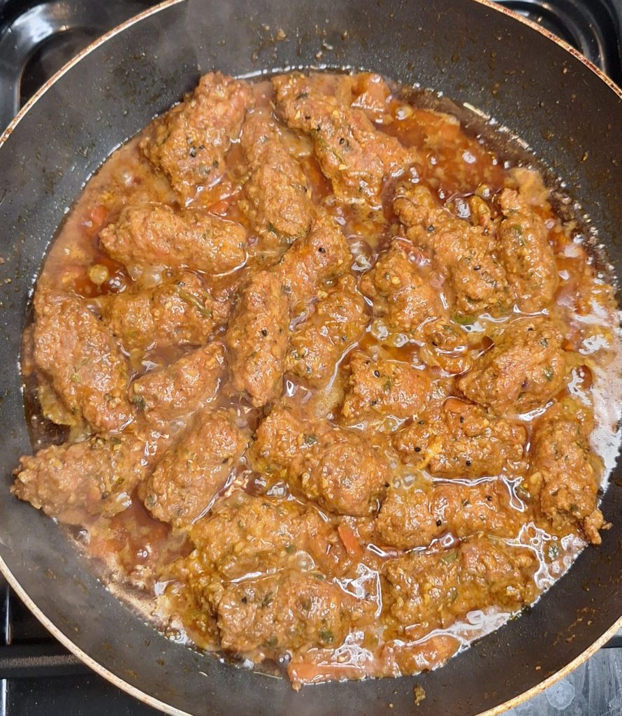 Kebab Karahi simmering