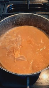 Simmer karak chai mixture
