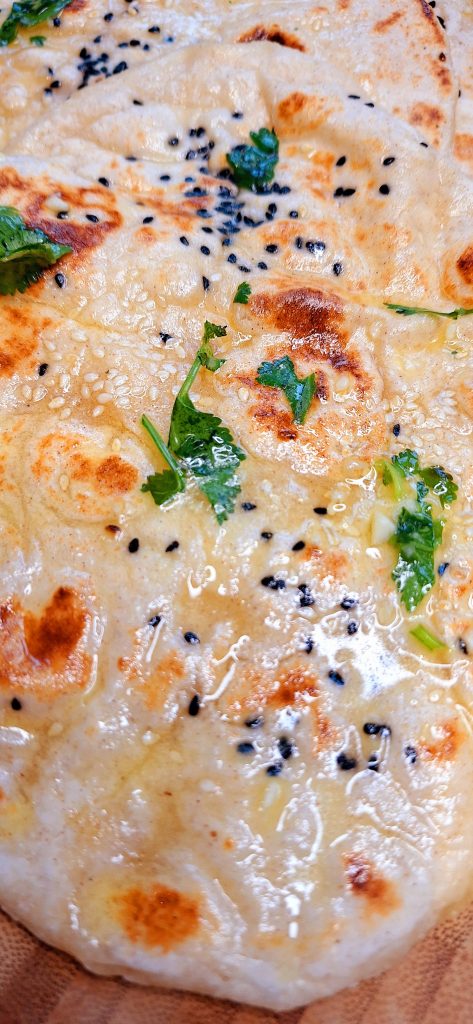 Restaurant style naan without yeast