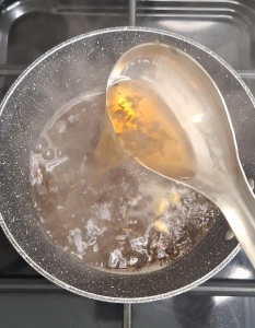 Ladle the tea mixture